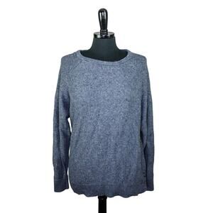 Brixton Sweater Blue Pullover Raglan Sleeves Grandpa Grunge Classic L